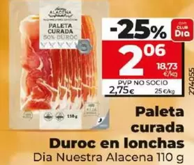 Oferta de Dia Nuestra Alacena - Paleta Curada Duroc En Lonchas por 2,06€ en Dia