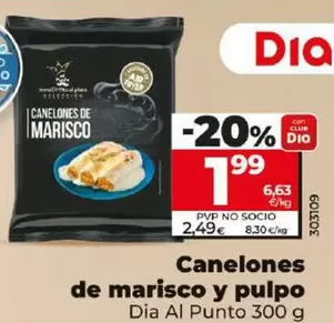 Oferta de Dia Al Punto - Canelones De Marisco Y Pulpo por 1,99€ en Dia