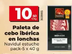 Oferta de Navidul - Paleta De Cebo Ibérica En Lonchas por 10,5€ en Dia