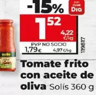 Oferta de Solís - Tomate Frito Con Aceite De Oliva por 1,52€ en Dia