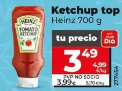 Oferta de Heinz - Ketchup Top por 3,49€ en Dia