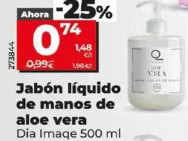 Oferta de Dia Imaqe - Jabón Líquido De Manos De Aloe Vera por 0,74€ en Dia