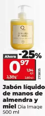 Oferta de Dia Imaqe - Jabón Líquido De Manos De Almendra Y Miel por 0,97€ en Dia