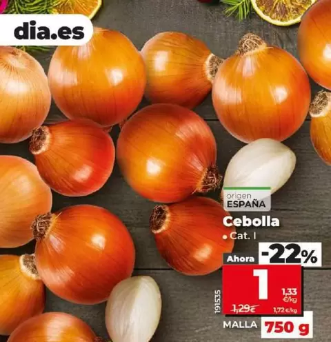 Oferta de Cebolla por 1€ en Dia