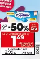 Oferta de Nestlé - Postre Lacteo Yogolino De Platano por 2,99€ en Dia