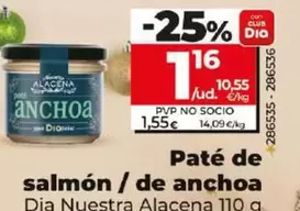 Oferta de Dia Nuestra Alacena - Pate De Salmon / De Anchoa por 1,16€ en Dia