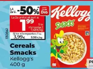 Oferta de Kellogg's - Cereales Smacks por 3,99€ en Dia