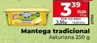 Oferta de Central Lechera Asturiana - Mantequilla Tradicional por 3,39€ en Dia