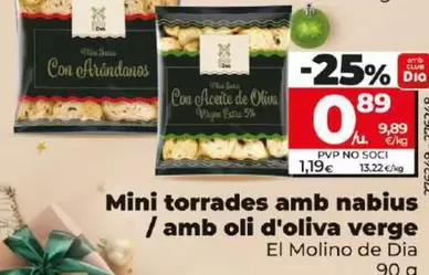 Oferta de El Molino De Dia - Mini Tostas Con Arandanos / Con Aceite De Oliva Virgen por 0,89€ en Dia