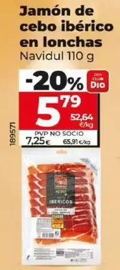 Oferta de Navidul - Jamon De Cebo Iberico En Lonchas por 5,79€ en Dia