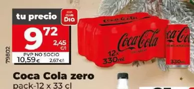 Oferta de Coca-Cola - Zero por 9,72€ en Dia