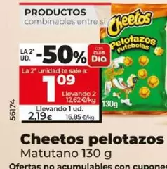 Oferta de Matutano - Cheetos Pelotazos por 2,19€ en Dia