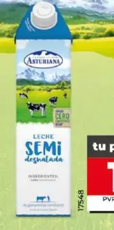 Oferta de Asturiana - Leche Semidesnatada por 1,07€ en Dia