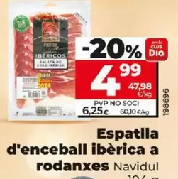 Oferta de Navidul - Paleta De Cebo Iberica En Lonchas por 4,99€ en Dia