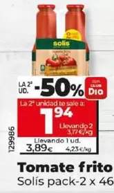 Oferta de Solís - Tomate Frito por 3,89€ en Dia