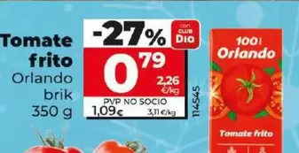 Oferta de Orlando - Tomate Frito por 0,79€ en Dia