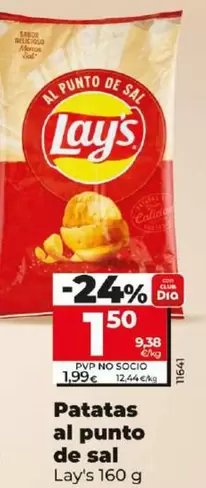 Oferta de Lay's - Patatas Al Punto De Sal por 1,5€ en Dia