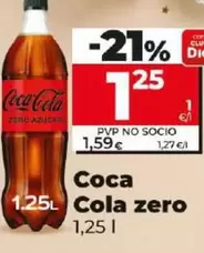 Oferta de Coca-Cola - Zero por 1,25€ en Dia