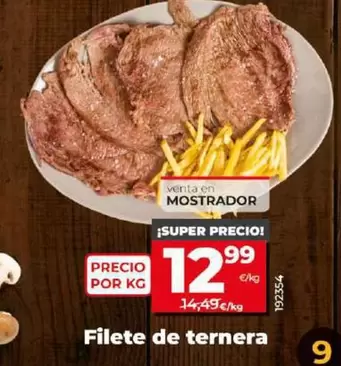 Oferta de Filete De Ternera por 12,99€ en Dia