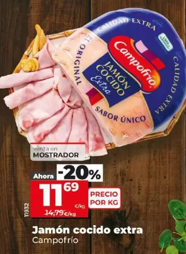 Oferta de Campofrío - Jamón Cocido Extra por 11,69€ en Dia