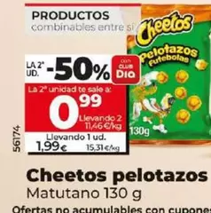 Oferta de Matutano - Cheetos Pelotazos por 1,99€ en Dia