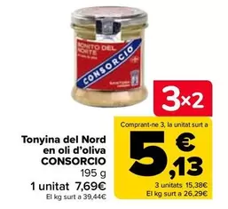 Oferta de Consorcio - Bonito Del Norte En Aceite De Oliva por 7,69€ en Carrefour