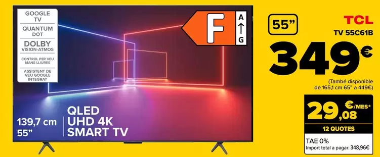 Oferta de TCL - Tv 55c618 por 349€ en Carrefour