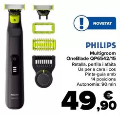 Oferta de Philips - Multigroom Oneblade QP6542/15 por 49,9€ en Carrefour