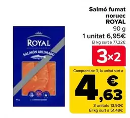 Oferta de Royal - Salmón Ahumado Noruego por 6,95€ en Carrefour