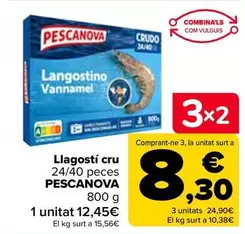 Oferta de Pescanova - Langostino Crudo por 12,45€ en Carrefour