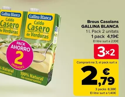 Oferta de Gallina Blanca - Caldos Caseros  por 4,19€ en Carrefour