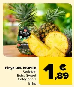 Oferta de Del Monte - Piña  por 1,89€ en Carrefour