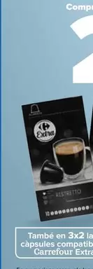 Oferta de Carrefour - Café En Cápsulas Compatible Con Nespresso Ristretto O Descafeinado Extra por 3,39€ en Carrefour