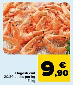 Oferta de Langostino Cocido por 9,9€ en Carrefour