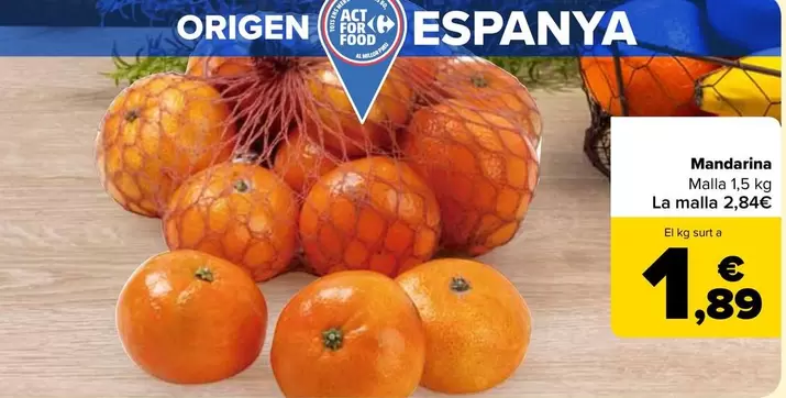 Oferta de Mandarina por 1,89€ en Carrefour