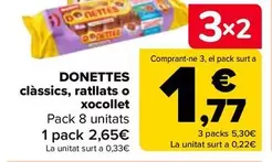 Oferta de Donettes - Clasicos, Rayados O Chocoleche por 2,65€ en Carrefour