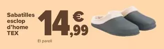 Oferta de TEX - Zapatilla Zueco Hombre por 14,99€ en Carrefour