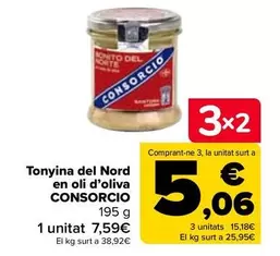 Oferta de Consorcio - Bonito Del Norte En Aceite De Oliva por 7,59€ en Carrefour