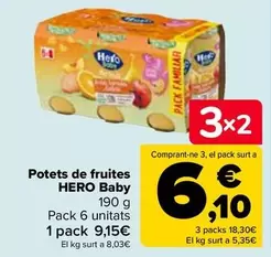 Oferta de Hero - Tarritos De Frutas Baby por 9,15€ en Carrefour