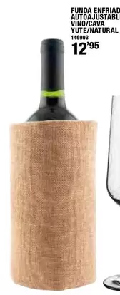 Oferta de Funda Enfriadora Autoajustable Vino/Cava Yute/Natural por 12,95€ en Ferrcash