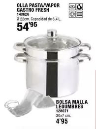 Oferta de Olla Pasta/Vapor Gastro Fresh por 54,95€ en Ferrcash