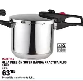 Oferta de Magefesa - Olla Presión Super Rápida Practica Plus  por 63,95€ en Ferrcash