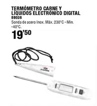 Oferta de Termometro Carne Y Liquidos Electronico Digital por 19,5€ en Ferrcash