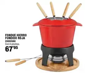 Oferta de Fondue Hierro Fundido Roja por 67,95€ en Ferrcash