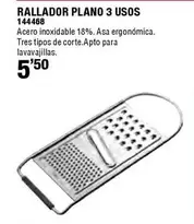 Oferta de Rallador Plano 3 Usos por 5,5€ en Ferrcash