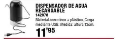 Oferta de Dispensador De Agua Recargable por 11,95€ en Ferrcash