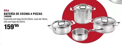 Oferta de Bra - Batería De Cocina 4 Piezas por 159,95€ en Ferrcash