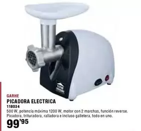 Oferta de Garhe - Picadora Electrica por 99,95€ en Ferrcash