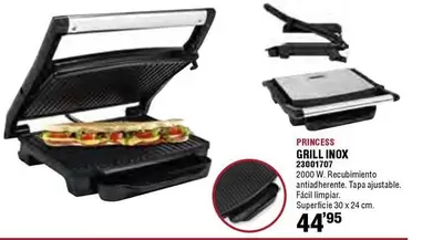 Oferta de Princess -  Grill Inox por 44,95€ en Ferrcash