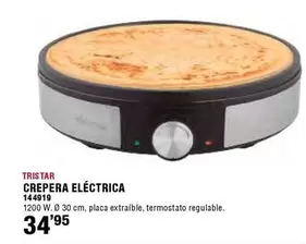 Oferta de Tristar - Crepera Eléctrica por 34,95€ en Ferrcash